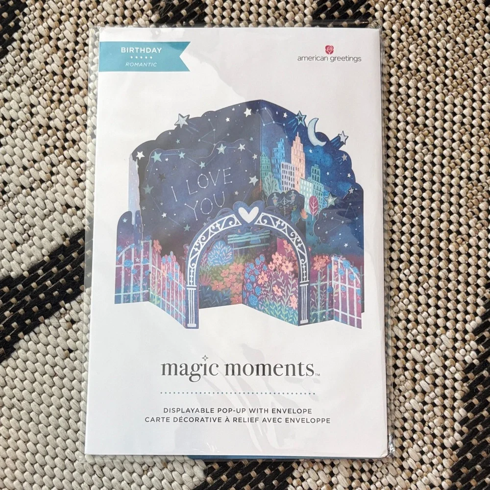 🆕American Greetings Magic Moments Displayable Pop Up Card And Envelope